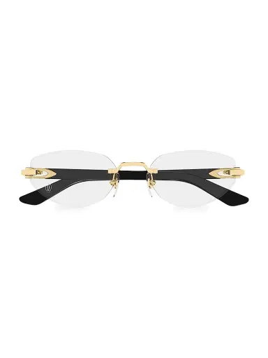 Saint Laurent Women's C Décor 55MM 24K-Gold-Plated Cat-Eye Optical Glasses - Gold | Thumbnail 2 Saint Laurent Women's C Décor 55MM 24K-Gold-Plated Cat-Eye Optical Glasses - Gold | Thumbnail 2