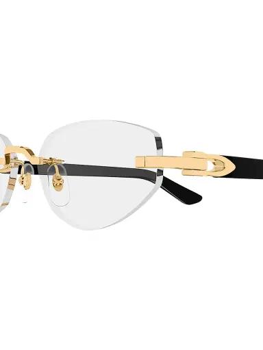 Saint Laurent Women's C Décor 55MM 24K-Gold-Plated Cat-Eye Optical Glasses - Gold | Thumbnail 3 Saint Laurent Women's C Décor 55MM 24K-Gold-Plated Cat-Eye Optical Glasses - Gold | Thumbnail 3