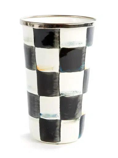 MacKenzie-Childs Courtly Check Enamel Tumbler | Thumbnail 1 MacKenzie-Childs Courtly Check Enamel Tumbler | Thumbnail 1