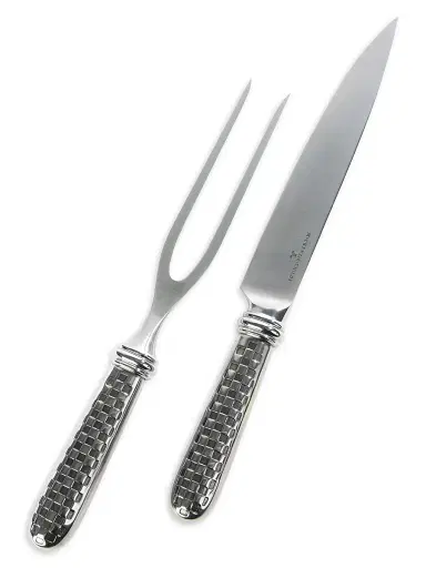 MacKenzie-Childs Check 2-Piece Carving Set | Thumbnail 1 MacKenzie-Childs Check 2-Piece Carving Set | Thumbnail 1