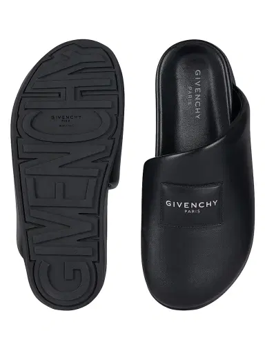 Givenchy Women's Label Flat Mules in Nappa Leather - Black - Size 11 | Thumbnail 5 Givenchy Women's Label Flat Mules in Nappa Leather - Black - Size 11 | Thumbnail 5