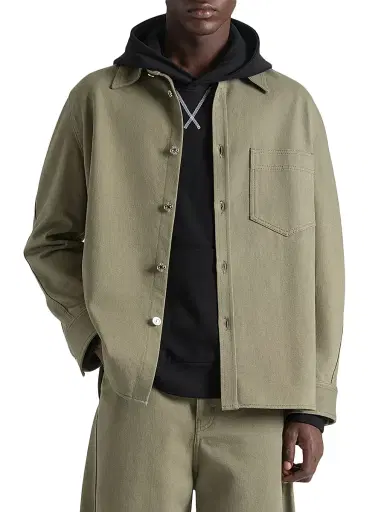 Givenchy Men's Couture Seam Overshirt in Overdyed Denim - Salvia - Size XS | Thumbnail 2 Givenchy Men's Couture Seam Overshirt in Overdyed Denim - Salvia - Size XS | Thumbnail 2