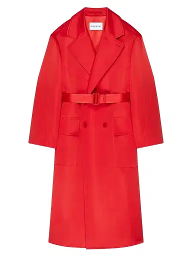 Givenchy Men's Couture Seam Coat in Satin - Vermillon - Size 44 | Thumbnail 1 Givenchy Men's Couture Seam Coat in Satin - Vermillon - Size 44 | Thumbnail 1