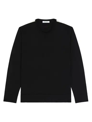 Givenchy Men's Sweater in Wool with Gros Grain Details - Black | Thumbnail 1 Givenchy Men's Sweater in Wool with Gros Grain Details - Black | Thumbnail 1