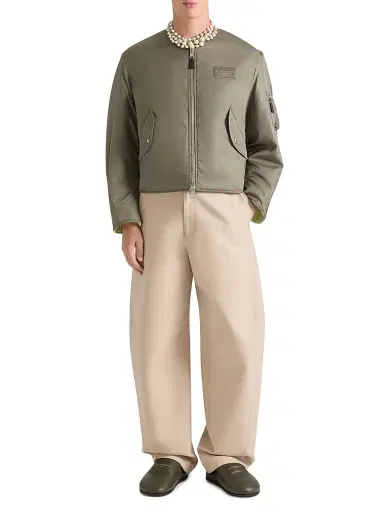 Givenchy Men's Couture Seam Bomber Jacket in Nylon with Patch - Salvia - Size 46 | Thumbnail 2 Givenchy Men's Couture Seam Bomber Jacket in Nylon with Patch - Salvia - Size 46 | Thumbnail 2