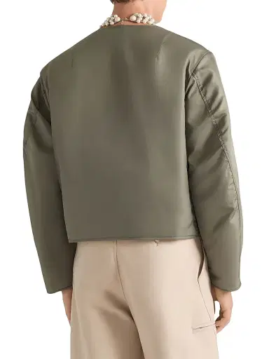 Givenchy Men's Couture Seam Bomber Jacket in Nylon with Patch - Salvia - Size 46 | Thumbnail 4 Givenchy Men's Couture Seam Bomber Jacket in Nylon with Patch - Salvia - Size 46 | Thumbnail 4
