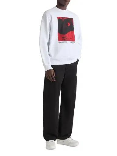 Givenchy Men's Sweatshirt in Fleece with Surrealism Print - White | Thumbnail 2 Givenchy Men's Sweatshirt in Fleece with Surrealism Print - White | Thumbnail 2