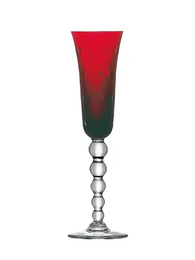 Saint Louis Red Bubble Champagne Flute - Red | Thumbnail 2 Saint Louis Red Bubble Champagne Flute - Red | Thumbnail 2