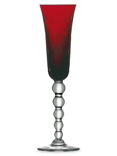 Saint Louis Red Bubble Champagne Flute - Red | Thumbnail 1 Saint Louis Red Bubble Champagne Flute - Red | Thumbnail 1