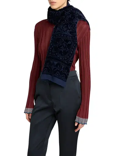 Etro Women's Aida Silk-Blend Paisley Shawl - Blue | Thumbnail 2 Etro Women's Aida Silk-Blend Paisley Shawl - Blue | Thumbnail 2