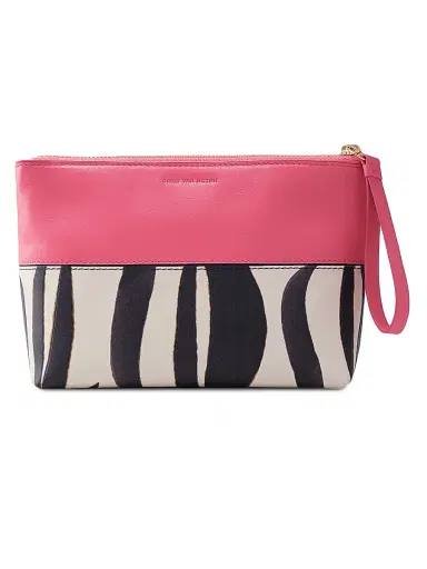 Dries Van Noten Women's Rosa Carnivora Leather Pouch | Thumbnail 1 Dries Van Noten Women's Rosa Carnivora Leather Pouch | Thumbnail 1