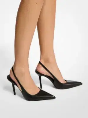 Michael Kors Collection Reece Leather Slingback Pump in Black | Thumbnail 7 Michael Kors Collection Reece Leather Slingback Pump in Black | Thumbnail 7