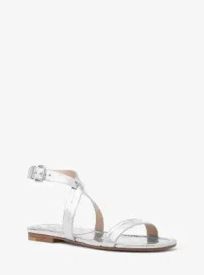 Michael Kors Collection Bridgette Metallic Crocodile Embossed Leather Sandal | Thumbnail 3 Michael Kors Collection Bridgette Metallic Crocodile Embossed Leather Sandal | Thumbnail 3