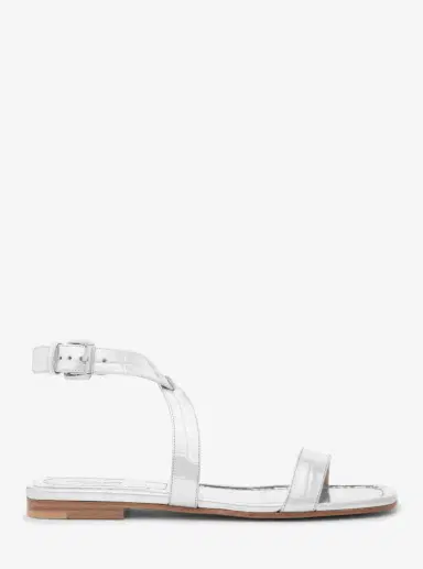 Michael Kors Collection Bridgette Metallic Crocodile Embossed Leather Sandal | Thumbnail 9 Michael Kors Collection Bridgette Metallic Crocodile Embossed Leather Sandal | Thumbnail 9