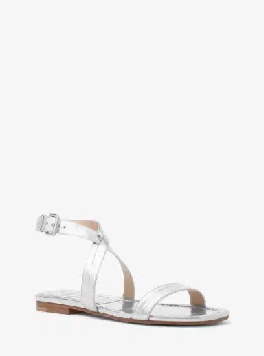 Michael Kors Collection Bridgette Metallic Crocodile Embossed Leather Sandal | Thumbnail 10 Michael Kors Collection Bridgette Metallic Crocodile Embossed Leather Sandal | Thumbnail 10