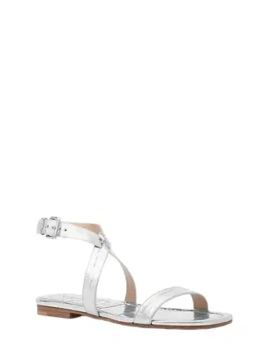 Michael Kors Collection Bridgette Metallic Crocodile Embossed Leather Sandal | Thumbnail 1 Michael Kors Collection Bridgette Metallic Crocodile Embossed Leather Sandal | Thumbnail 1