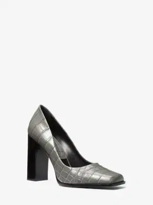 Michael Kors Collection Jeanne Crocodile Embossed Leather Pump | Thumbnail 4 Michael Kors Collection Jeanne Crocodile Embossed Leather Pump | Thumbnail 4