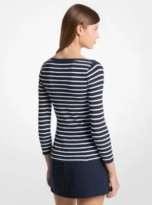 Michael Kors Collection Striped Boatneck Top | Thumbnail 2 Michael Kors Collection Striped Boatneck Top | Thumbnail 2