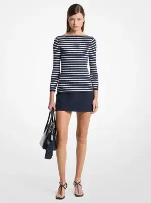 Michael Kors Collection Striped Boatneck Top | Thumbnail 3 Michael Kors Collection Striped Boatneck Top | Thumbnail 3