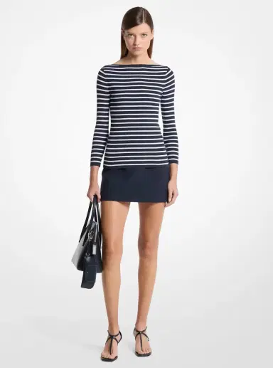 Michael Kors Collection Striped Boatneck Top | Thumbnail 6 Michael Kors Collection Striped Boatneck Top | Thumbnail 6