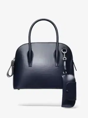 Michael Kors Collection Kaitlin Medium Leather Dome Satchel | Thumbnail 4 Michael Kors Collection Kaitlin Medium Leather Dome Satchel | Thumbnail 4
