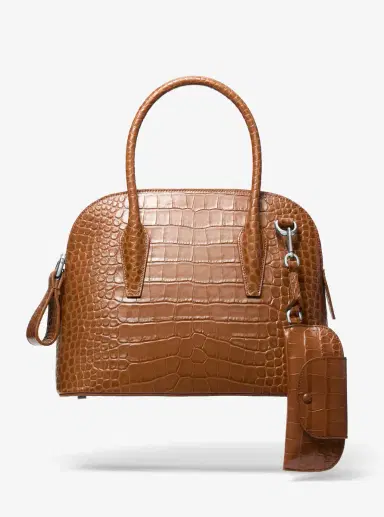 Michael Kors Collection Kaitlin Medium Crocodile Embossed Leather Satchel | Thumbnail 6 Michael Kors Collection Kaitlin Medium Crocodile Embossed Leather Satchel | Thumbnail 6