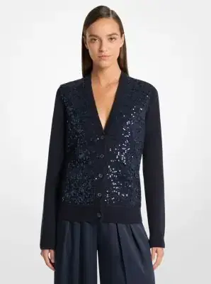 Michael Kors Collection Floral Lace and Cashmere Cardigan | Thumbnail 3 Michael Kors Collection Floral Lace and Cashmere Cardigan | Thumbnail 3