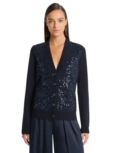 Michael Kors Collection Floral Lace and Cashmere Cardigan | Thumbnail 1 Michael Kors Collection Floral Lace and Cashmere Cardigan | Thumbnail 1