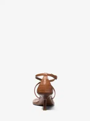 Michael Kors Collection Anna Crocodile Embossed Leather Sandal | Thumbnail 6 Michael Kors Collection Anna Crocodile Embossed Leather Sandal | Thumbnail 6