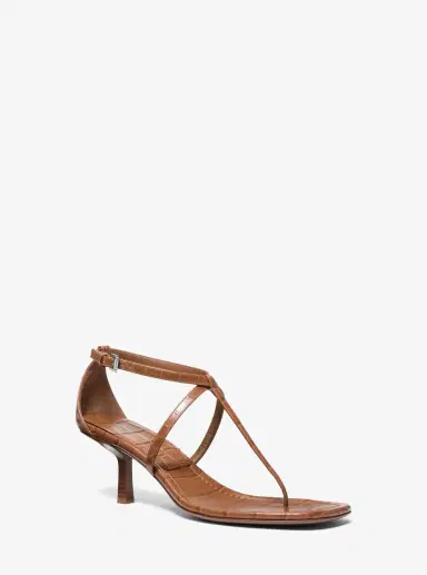 Michael Kors Collection Anna Crocodile Embossed Leather Sandal | Thumbnail 8 Michael Kors Collection Anna Crocodile Embossed Leather Sandal | Thumbnail 8