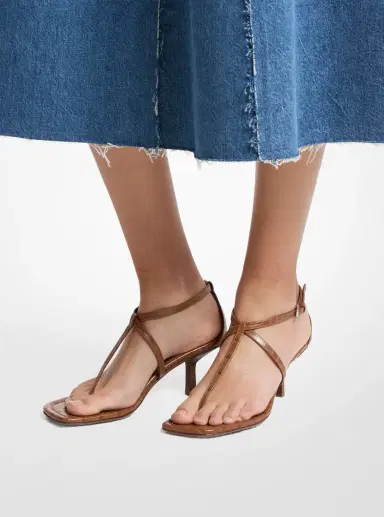 Michael Kors Collection Anna Crocodile Embossed Leather Sandal | Thumbnail 9 Michael Kors Collection Anna Crocodile Embossed Leather Sandal | Thumbnail 9