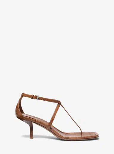 Michael Kors Collection Anna Crocodile Embossed Leather Sandal | Thumbnail 10 Michael Kors Collection Anna Crocodile Embossed Leather Sandal | Thumbnail 10