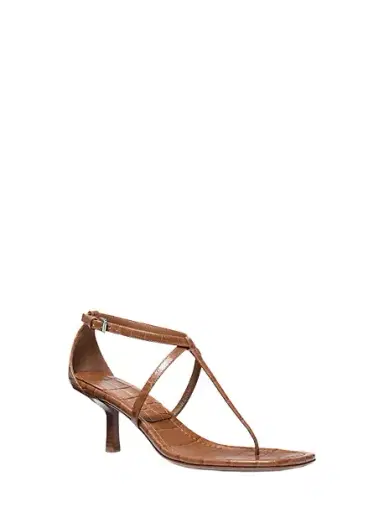 Michael Kors Collection Anna Crocodile Embossed Leather Sandal | Thumbnail 1 Michael Kors Collection Anna Crocodile Embossed Leather Sandal | Thumbnail 1