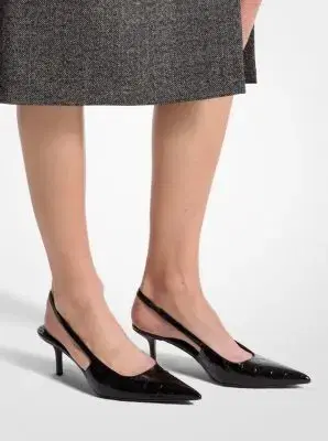 Michael Kors Collection Emma Crocodile Embossed Leather Slingback Pump | Thumbnail 2 Michael Kors Collection Emma Crocodile Embossed Leather Slingback Pump | Thumbnail 2