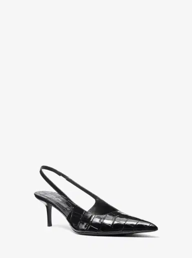 Michael Kors Collection Emma Crocodile Embossed Leather Slingback Pump | Thumbnail 6 Michael Kors Collection Emma Crocodile Embossed Leather Slingback Pump | Thumbnail 6