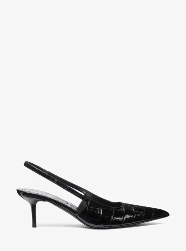 Michael Kors Collection Emma Crocodile Embossed Leather Slingback Pump | Thumbnail 10 Michael Kors Collection Emma Crocodile Embossed Leather Slingback Pump | Thumbnail 10