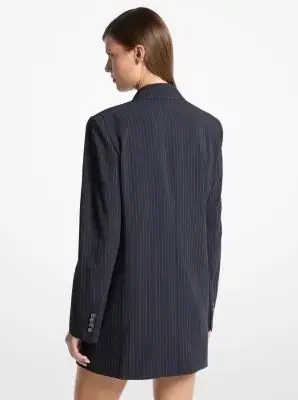 Michael Kors Collection Pinstripe Wool Blend Boyfriend Blazer | Thumbnail 2 Michael Kors Collection Pinstripe Wool Blend Boyfriend Blazer | Thumbnail 2