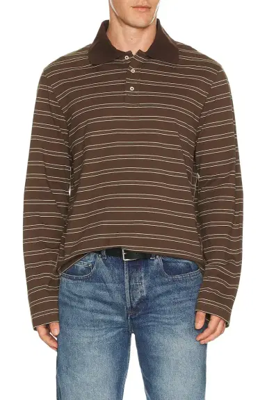 A.P.C. Long Sleeve Stripe Polo | Thumbnail 3 A.P.C. Long Sleeve Stripe Polo | Thumbnail 3