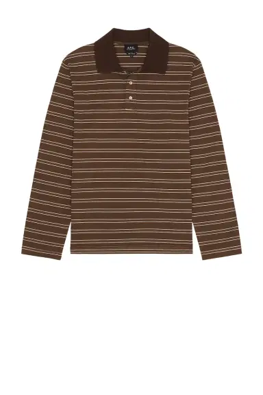 A.P.C. Long Sleeve Stripe Polo | Thumbnail 6 A.P.C. Long Sleeve Stripe Polo | Thumbnail 6