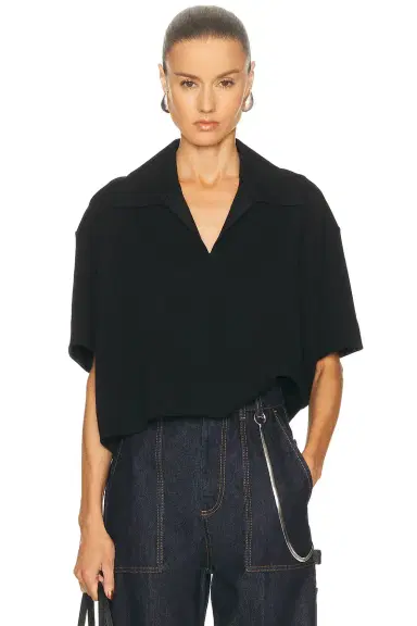 Jil Sander Short Sleeve Polo Top | Thumbnail 1 Jil Sander Short Sleeve Polo Top | Thumbnail 1