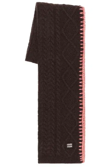 Miu Miu Maglia Aran Scarf | Thumbnail 1 Miu Miu Maglia Aran Scarf | Thumbnail 1