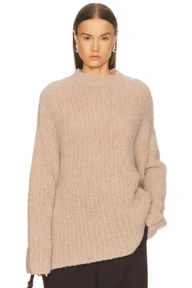 Lapointe Plush Boucle Oversized Crewneck Sweater | Thumbnail 1 Lapointe Plush Boucle Oversized Crewneck Sweater | Thumbnail 1