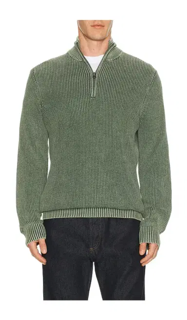 Faherty Sunwashed Quarter Zip Sweater | Thumbnail 1 Faherty Sunwashed Quarter Zip Sweater | Thumbnail 1