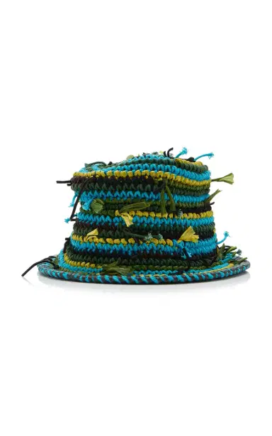 STAUD Meyers Crocheted Cotton Bucket Hat | Thumbnail 1 STAUD Meyers Crocheted Cotton Bucket Hat | Thumbnail 1