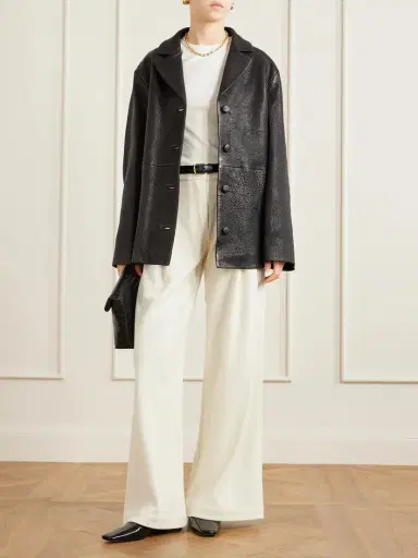 RÓHE Paneled Textured-leather Jacket | Thumbnail 2 RÓHE Paneled Textured-leather Jacket | Thumbnail 2