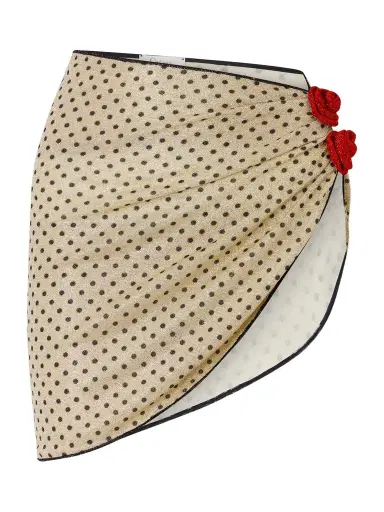 Oséree Lumière Appliquéd Polka-dot Stretch-lurex Pareo | Thumbnail 1 Oséree Lumière Appliquéd Polka-dot Stretch-lurex Pareo | Thumbnail 1