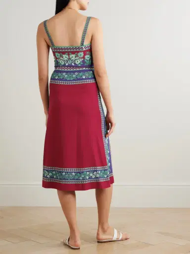 La DoubleJ Buy Me A Martini Floral-print Stretch-crepe Midi Dress | Thumbnail 3 La DoubleJ Buy Me A Martini Floral-print Stretch-crepe Midi Dress | Thumbnail 3
