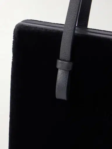 TOTEME Leather-trimmed Velvet Shoulder Bag | Thumbnail 5 TOTEME Leather-trimmed Velvet Shoulder Bag | Thumbnail 5