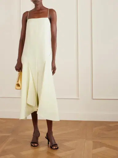 Brandon Maxwell The Darby Crepe Midi Dress | Thumbnail 2 Brandon Maxwell The Darby Crepe Midi Dress | Thumbnail 2