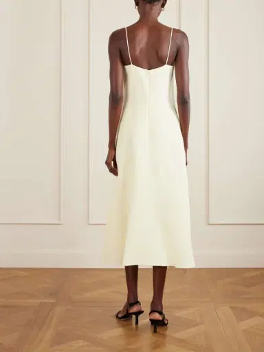 Brandon Maxwell The Darby Crepe Midi Dress | Thumbnail 3 Brandon Maxwell The Darby Crepe Midi Dress | Thumbnail 3